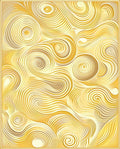 Golden Swirl Fluidic Abstract Design Rug