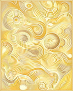 Golden Swirl Fluidic Abstract Design Rug