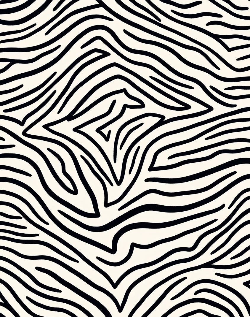 Classic Zebra Stripe Pattern Rug
