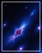 Cosmic Nebula Blue Star Burst Rug