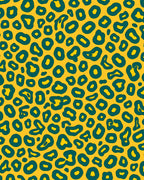 Bold Yellow Abstract Animal Print Rug