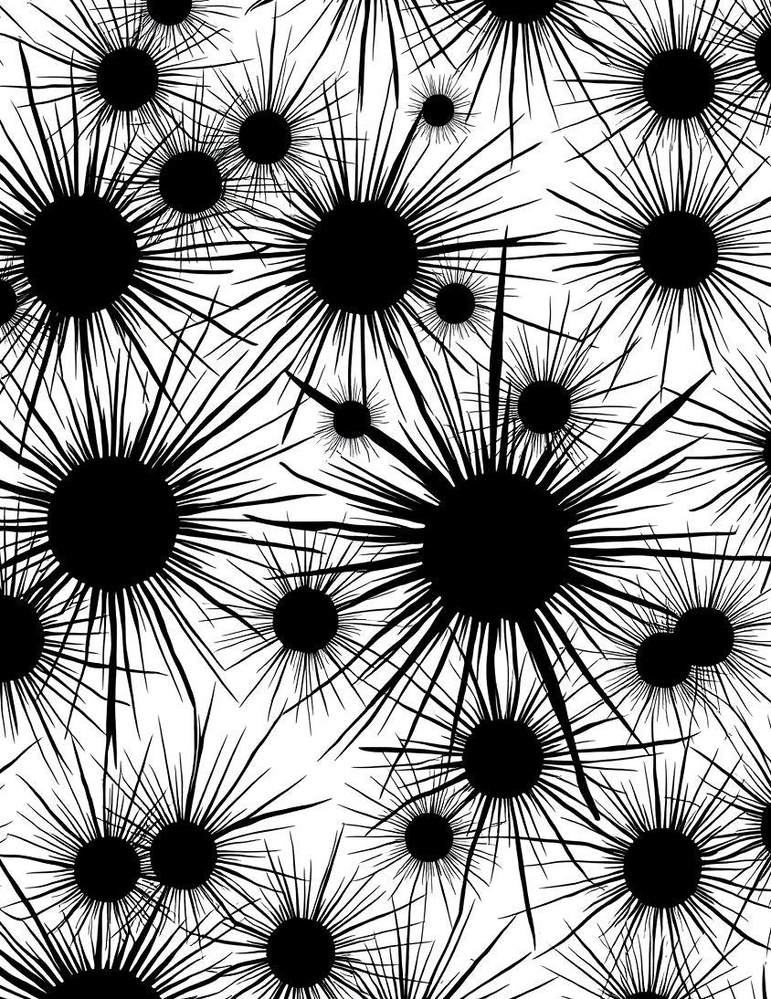 Abstract Radial Burst Pattern Rug