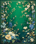 Enchanted Emerald Floral Vines Rug