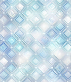 Pale Blue Diamond Quilted Pattern Rug