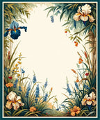 Floral Garden Border Design Rug