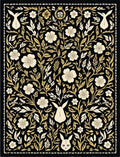 Whimsical Bunny Floral Grove Rug