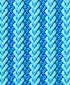 Braided Blue Textured Pattern Rug