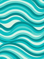 Ocean Wave Pattern 2x3 Rug