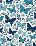 Beautiful Butterfly and Floral Pattern Rug