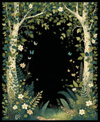 Enchanted Forest Butterfly Botanical Rug
