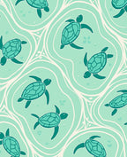 Oceanic Turtle Flow Pattern Rug