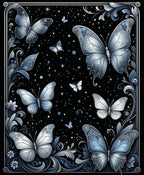 Enchanting Butterfly Night Sky Design Rug