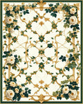 Ornate Floral Vine Gold Pattern Rug