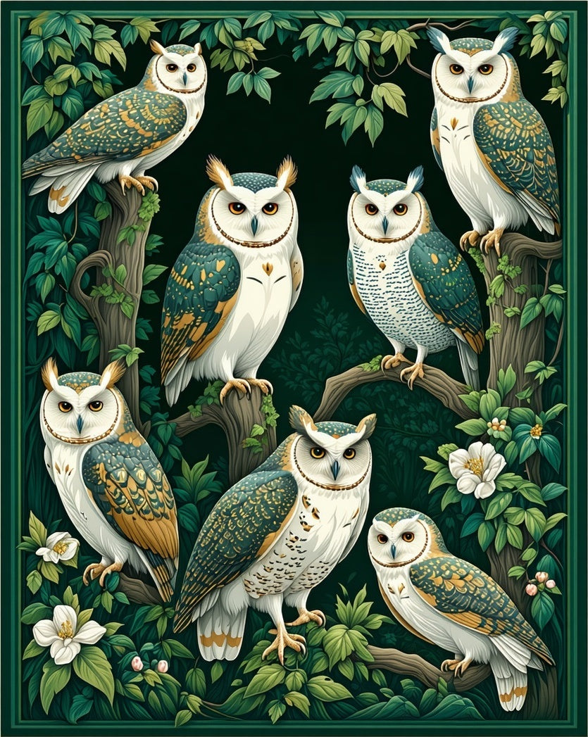 Enchanted Forest Owl Collection Rug