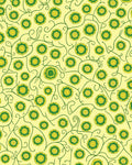 Whimsical Green Floral Vine Pattern Rug