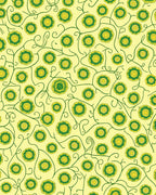 Whimsical Green Floral Vine Pattern Rug