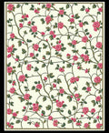 Rose Vine Patterned Floral Rug