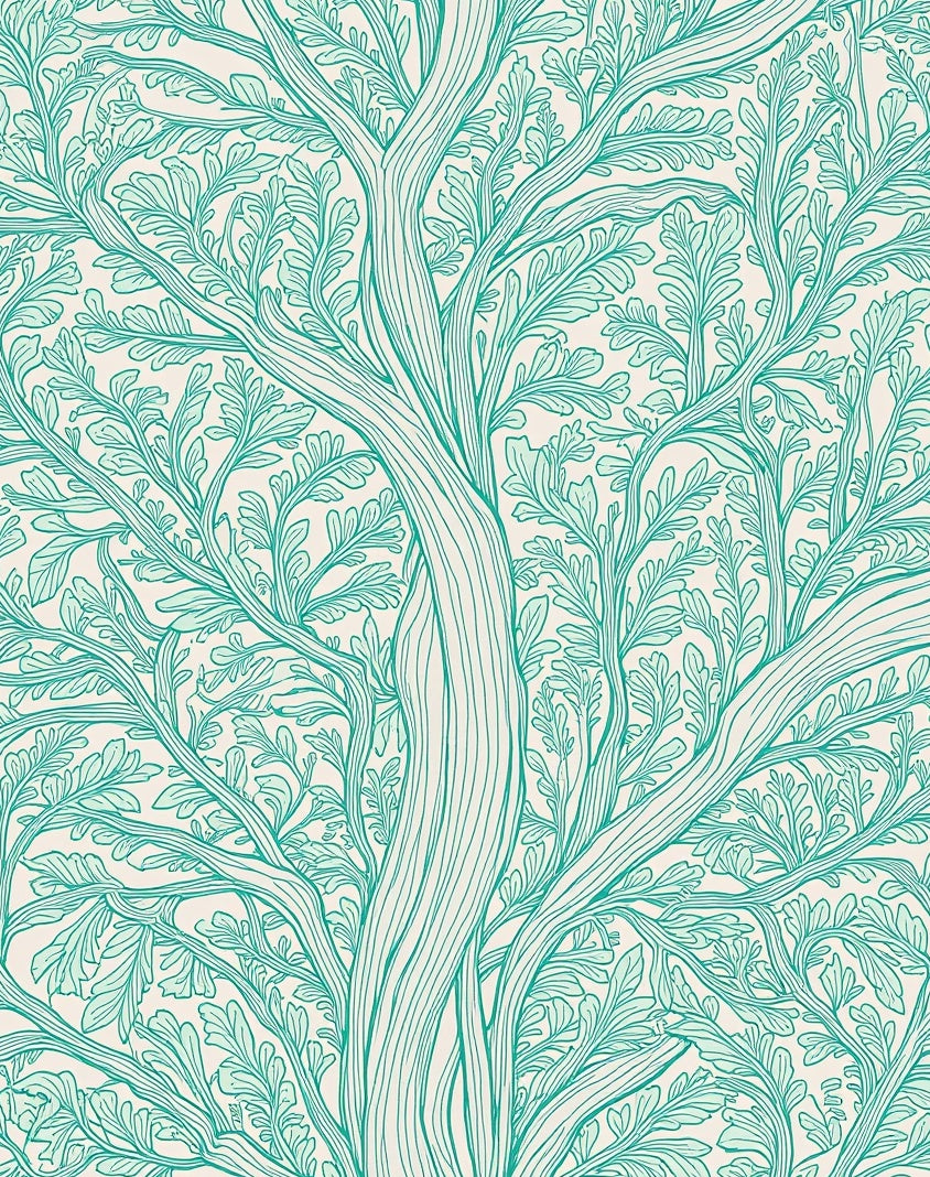 Art Nouveau Tree Canopy Design Rug