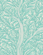 Art Nouveau Tree Canopy Design Rug