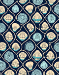 Coastal Shell and Swirl Pattern Design Rug