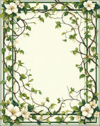 Nature Inspired Floral Vine Rug