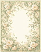 Elegant Floral Scrollwork Pattern Rug