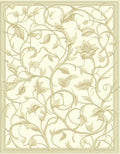 Elegant Floral Vine Scrollwork Design Rug