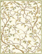 Vintage Floral Vines Pattern Rug