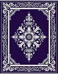 Intricate Floral Medallion Ivory Design Rug