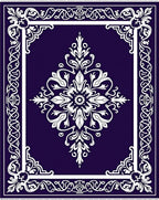 Intricate Floral Medallion Ivory Design Rug