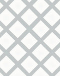 Classic Gray White Diamond Pattern Rug