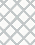 Classic Gray White Diamond Pattern Rug