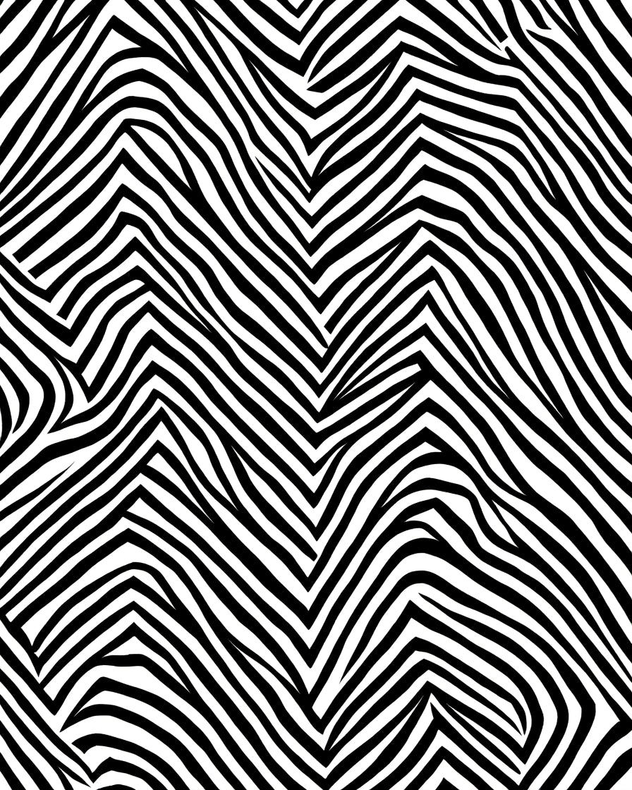 Bold Black White Zebra Pattern Rug