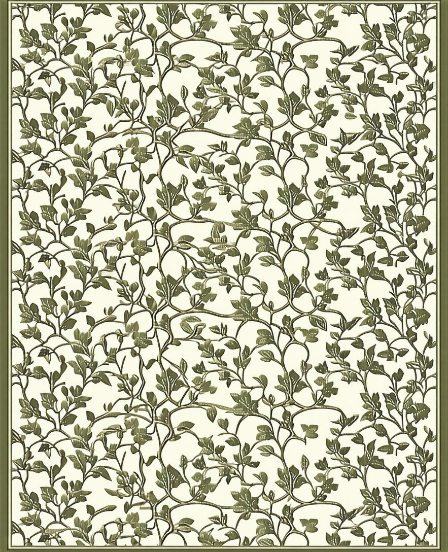 Vine And Leaf Pattern Rug