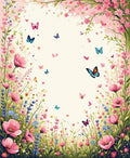 Whimsical Butterfly Floral Meadow Rug