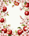 Apple Blossom Branch Pattern Rug