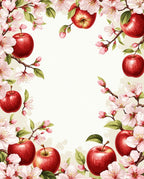 Apple Blossom Branch Pattern Rug