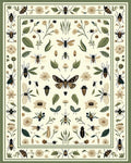 Nature Inspired Insect Floral Pattern Rug