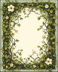 Earthy Vine Floral Art Nouveau Rug