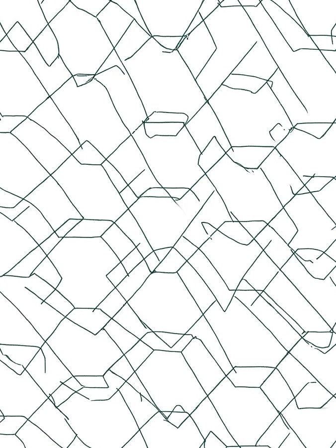 Abstract Geometric Outline Design Rug