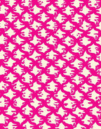 Vibrant Pink Quatrefoil Pattern Design Rug