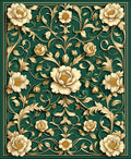 Ornate Floral Scrollwork Pattern Rug