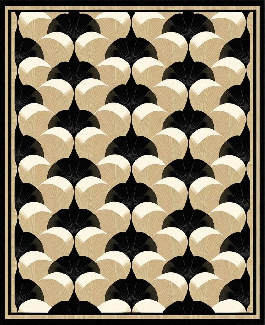 Art Deco Shell Pattern Rug