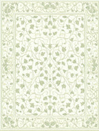 Delicate Floral Vines Botanical Pattern Rug