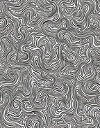 Trippy Black White Wavy Lines Rug