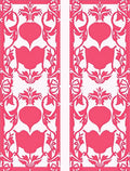 Coral Heart And Vine Art Design Rug