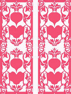Coral Heart And Vine Art Design Rug
