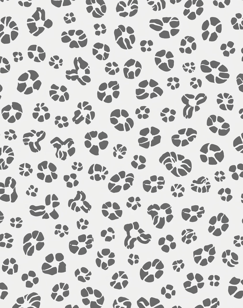 Abstract Organic Grey Pattern Rug