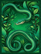 Emerald Serpent Forest Dream Rug
