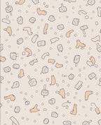 Abstract Terracotta Stone Pattern Rug